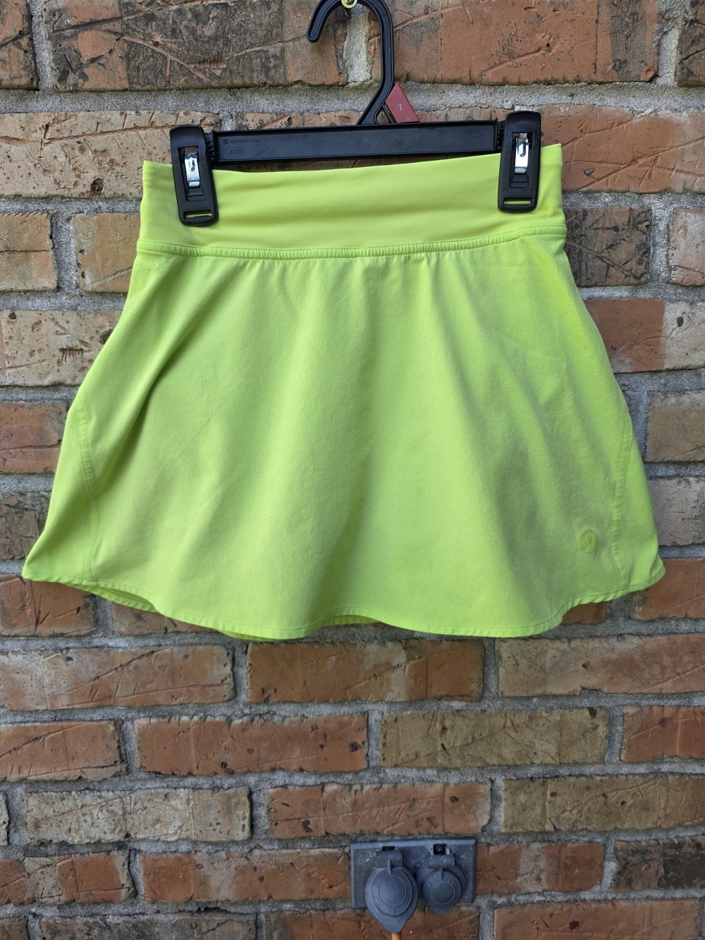 lululemon athletica Neon Lime Flared Active Skirt